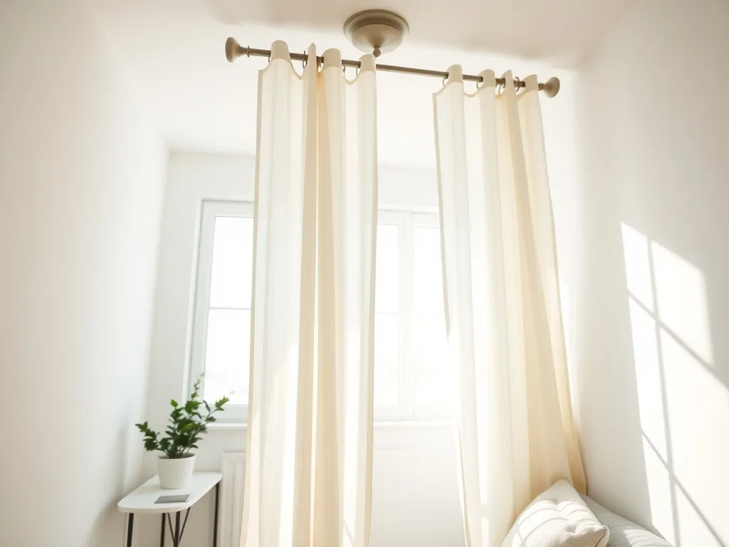 Karnisze sufitowe w małych pomieszczeniach – sposoby na optyczne powiększenie przestrzeni