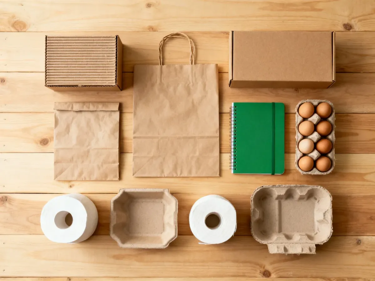 Produkty wykonane z papieru pochodzącego z recyklingu